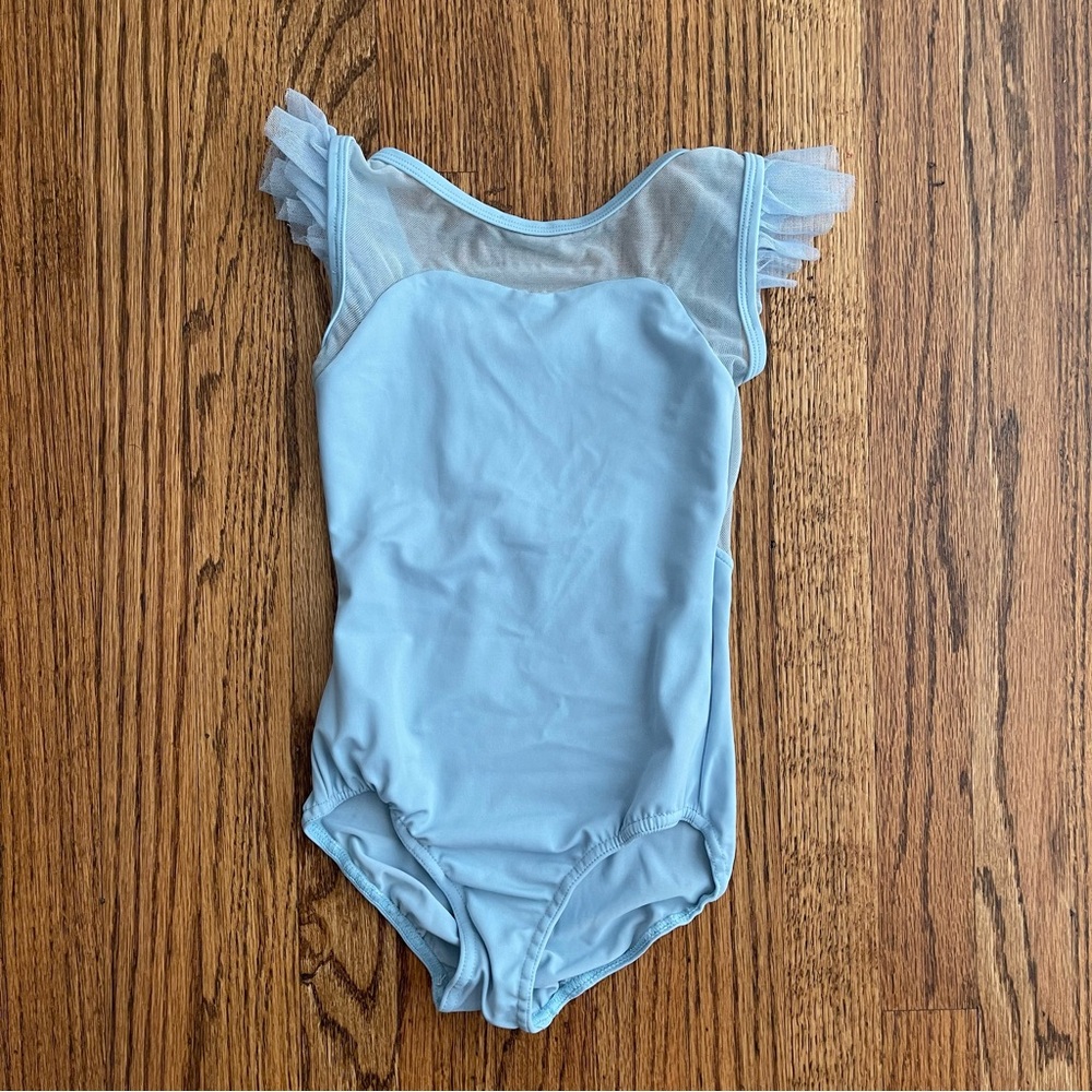 BolTogs Light Blue Kids Dance Leotard with Ruffles